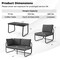 Outdoor Patio Furniture Set 4-Piece Metal Frame Cushioned Loveseat Armless Sofas Coffee Table